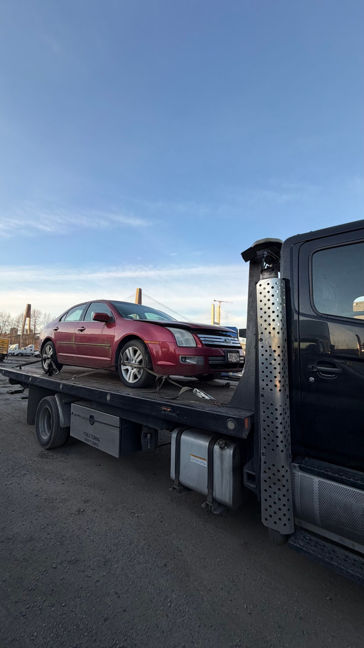 Junk car recycled after pickup in South Delta