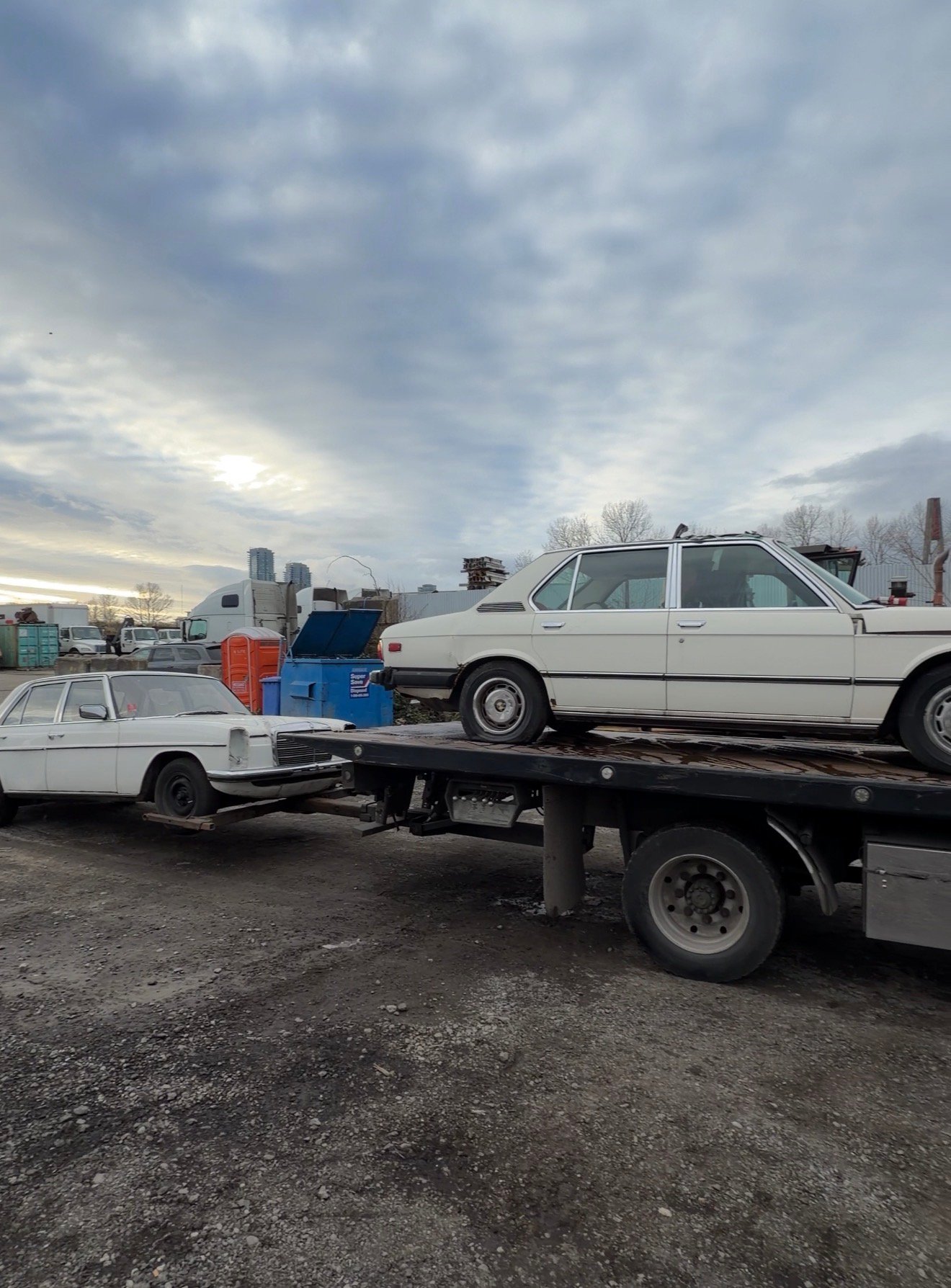 Scrap car loaded for free towing in Ladner